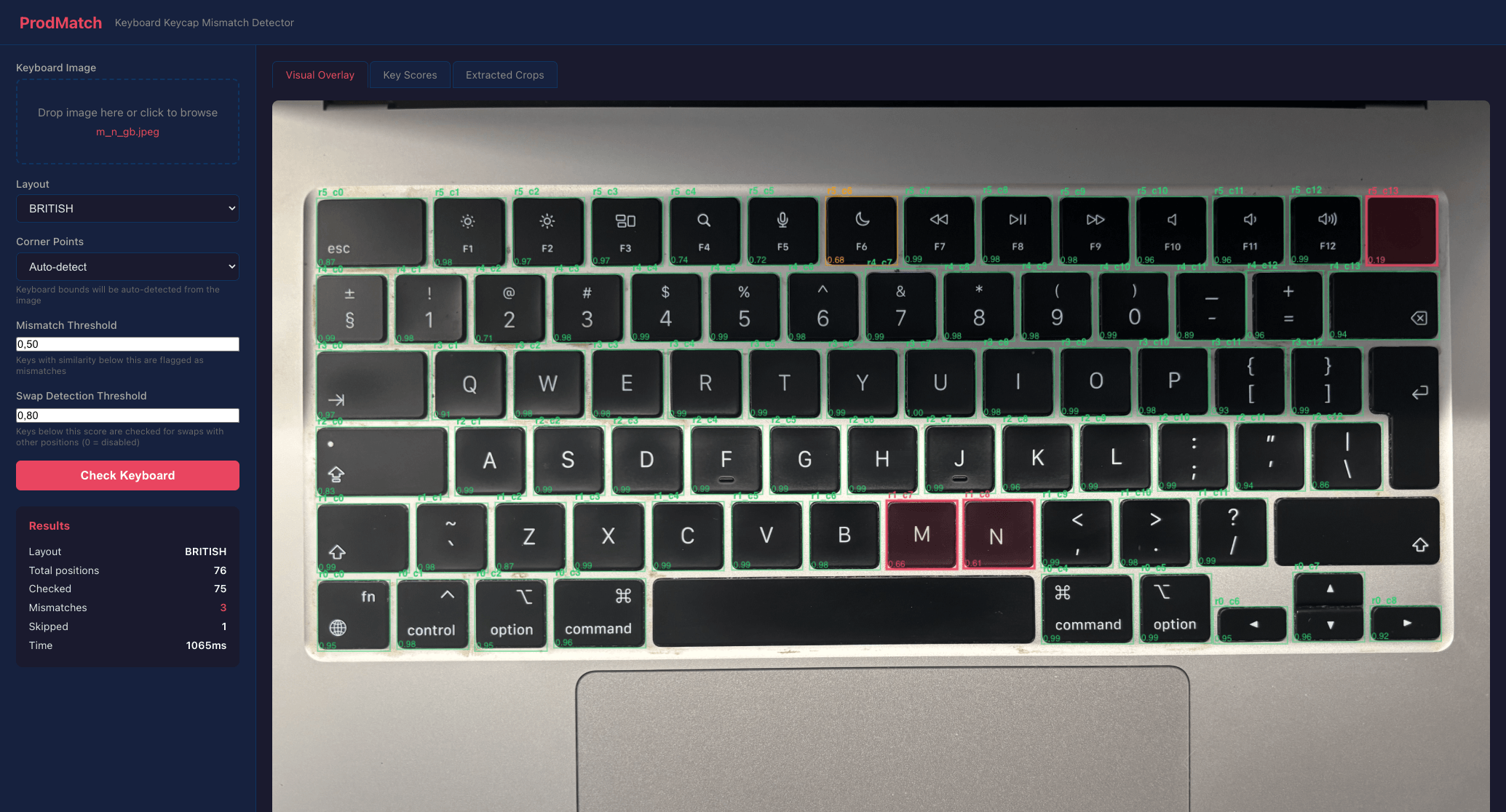 Keyboard Match Tool